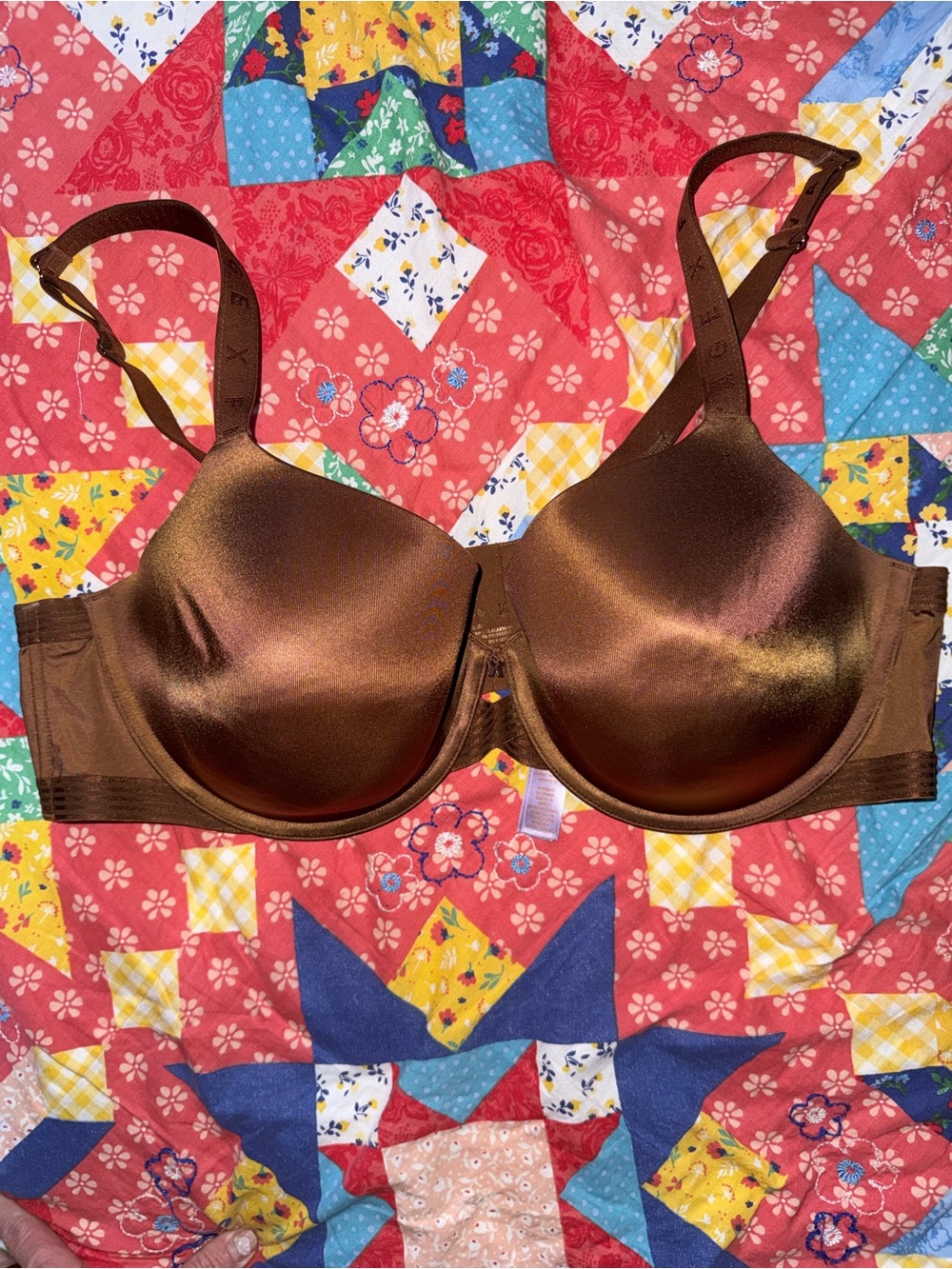 Savage X Fenty Smooth Satin T-Shirt Bra in Brown